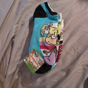 Nickelodeon Blue and Pink Cartoon Socks